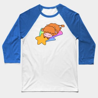 Rainbow Shooting Star Highland Cow Baseball T-Shirt